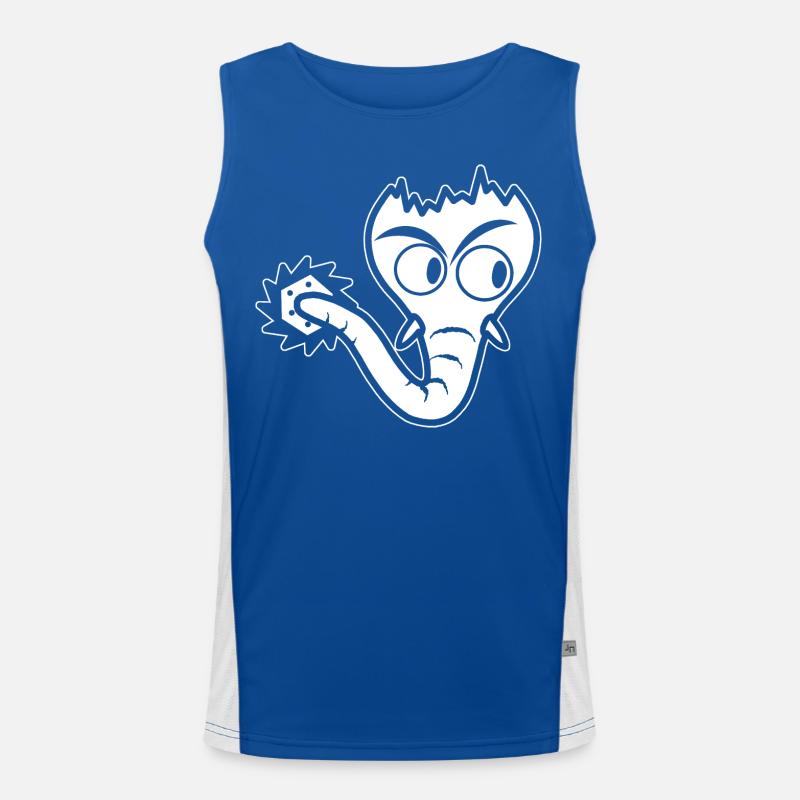 The funny bizarre imaginative Sägofant Men's Functional Contrast Tank Top 