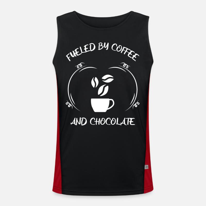 Café, expresso, café et chocolat Débardeur respirant contrasté Homme 