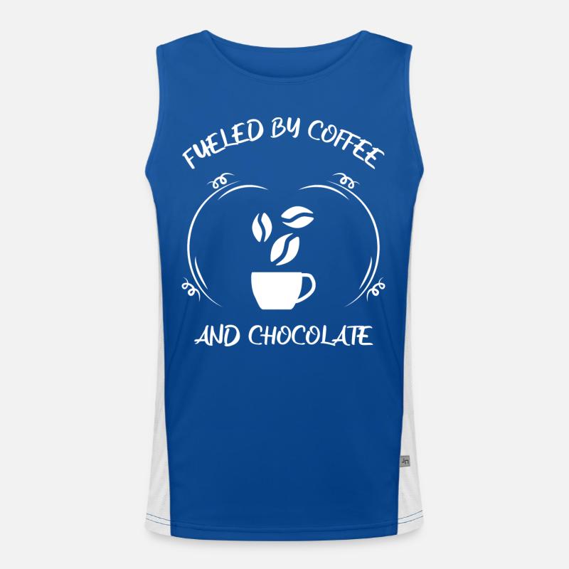 Kaffee Espresso Käffchen & Schokolade Funktionelles Kontrast-Tank Top für Männer 