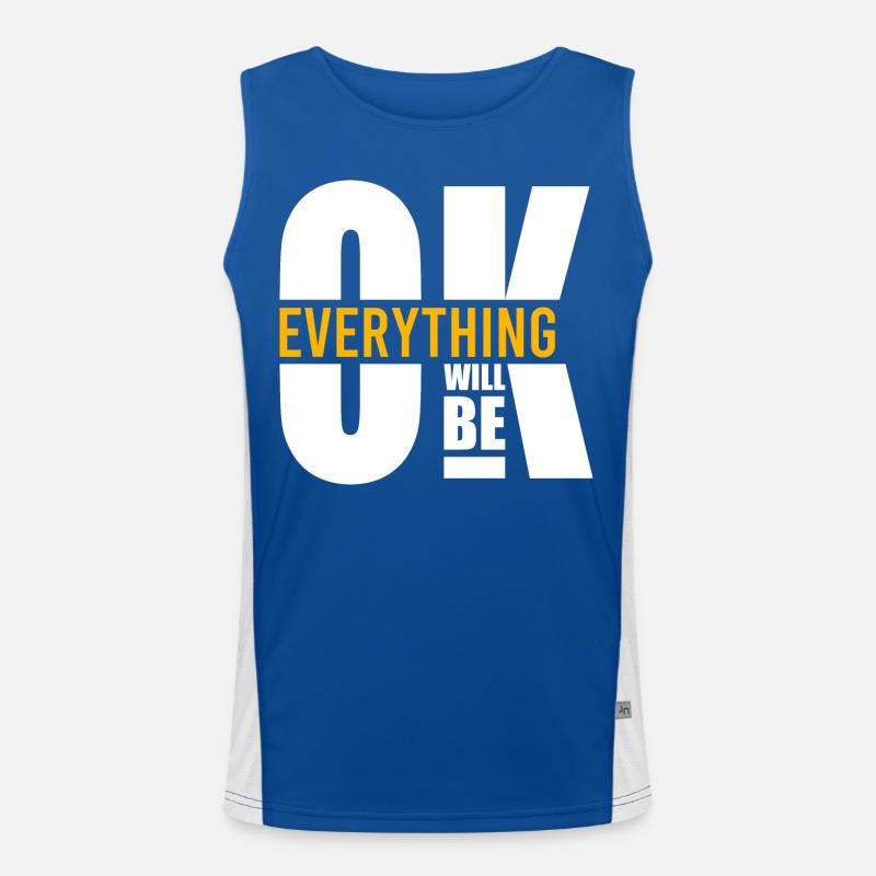 Alles wird gut Motivation Funktionelles Kontrast-Tank Top für Männer 