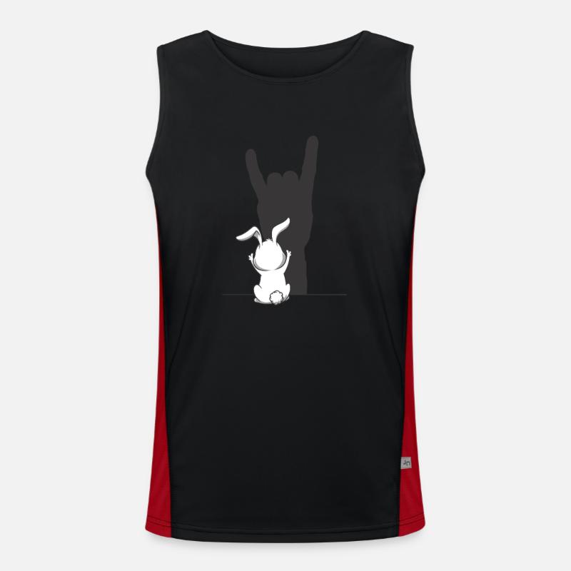 Rock Hase – Der coolste Hase im Rampenlicht Funktionelles Kontrast-Tank Top für Männer 
