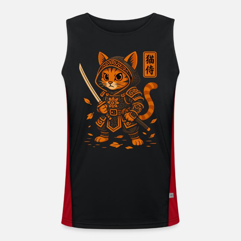 Chat samouraï Débardeur respirant contrasté Homme 