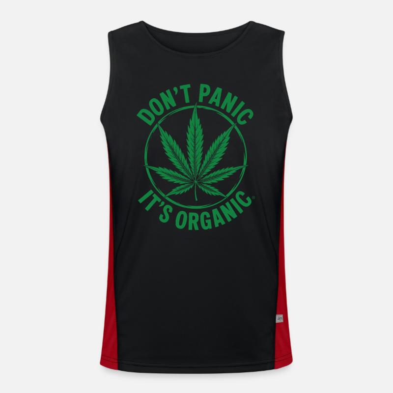 Pas de panique, c’est bio – Cannabis Edition Débardeur respirant contrasté Homme 