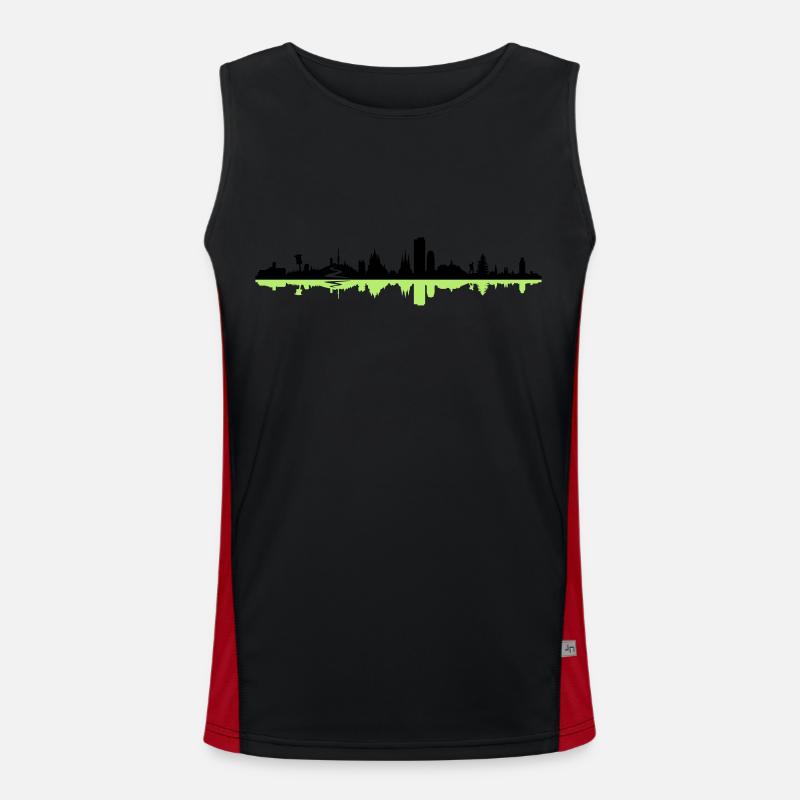 Skyline - Thüringen Funktionelles Kontrast-Tank Top für Männer 