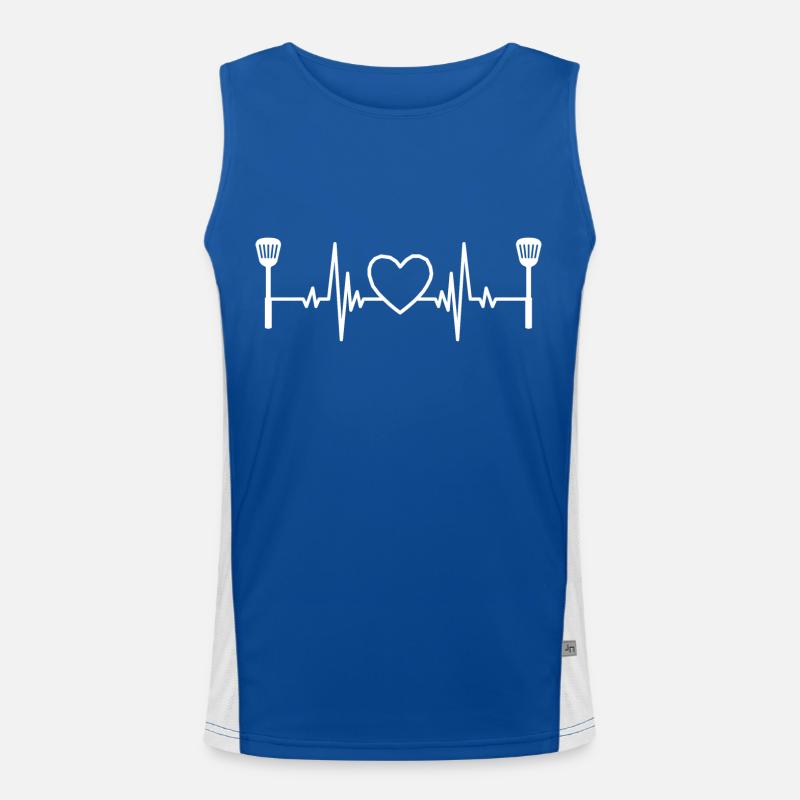 Cooking Hobby Chef Baker Gift Cook Heartbeat Men's Functional Contrast Tank Top 