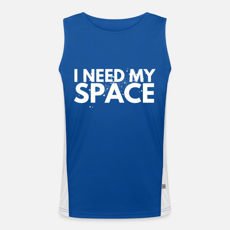 I need my space Funktionelles Kontrast-Tank Top für Männer 