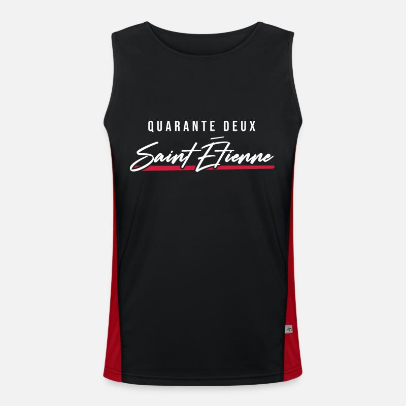 Saint Étienne 42 Frankreich Kennzeichen Funktionelles Kontrast-Tank Top für Männer 