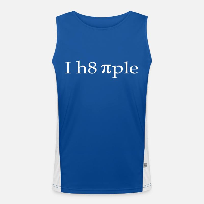 Funny Sayings Pi Math Irony Men's Functional Contrast Tank Top 