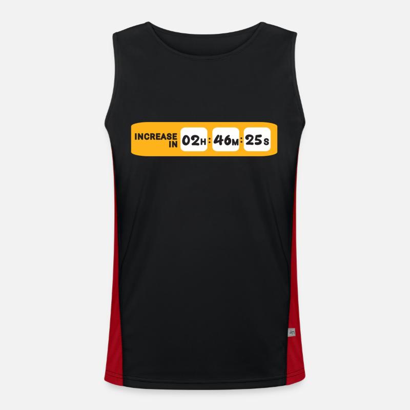 Internet Countdown Funktionelles Kontrast-Tank Top für Männer 