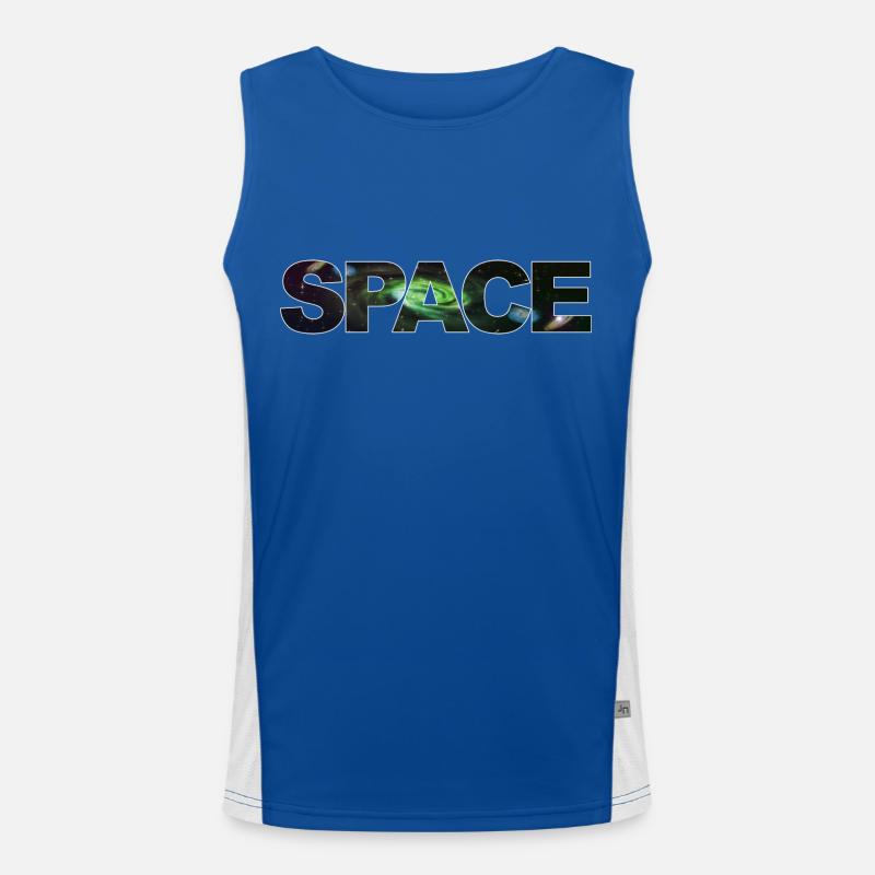 Space #2 Funktionelles Kontrast-Tank Top für Männer 