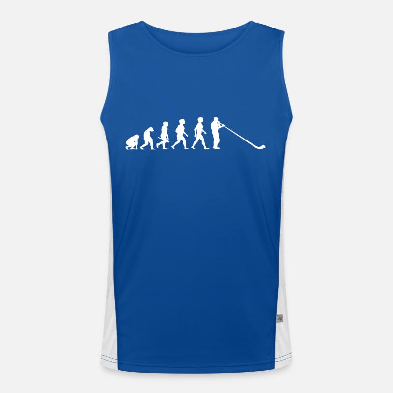 Evolution Alphorn Alpenhorn Musik Funktionelles Kontrast-Tank Top für Männer 