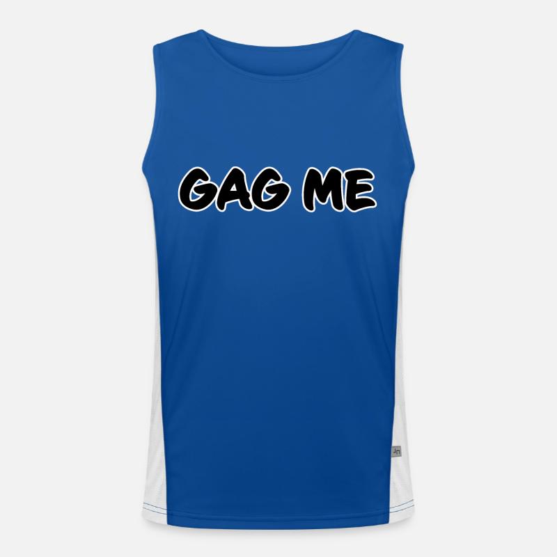 Gag Me lustiger BDSM-Text Funktionelles Kontrast-Tank Top für Männer 