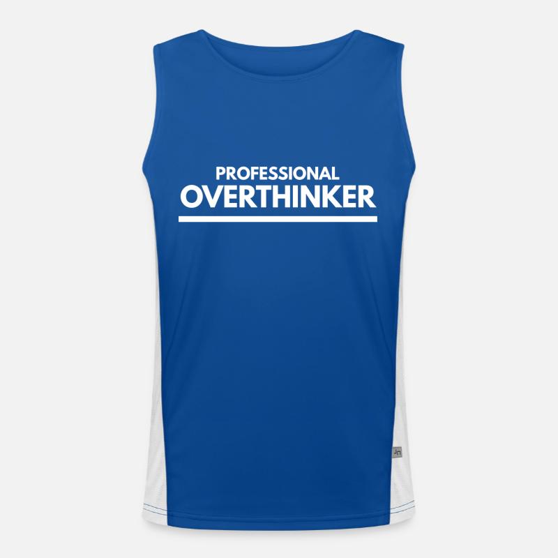 Professional Overthinker Men's Functional Contrast Tank Top 