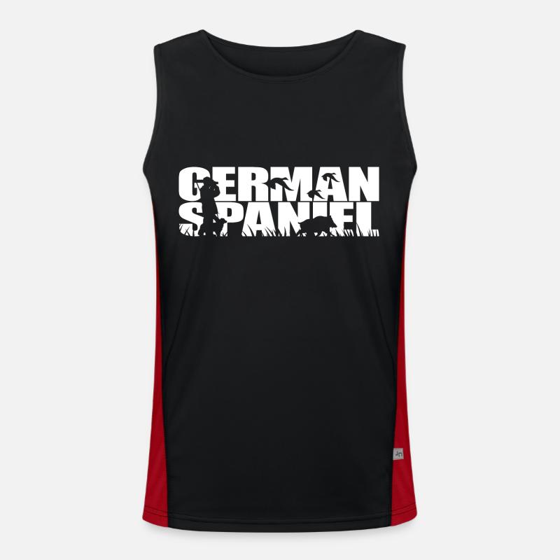 GERMAN SPANIEL Jagdhunde Jagdhund Jäger Wilsigns Funktionelles Kontrast-Tank Top für Männer 