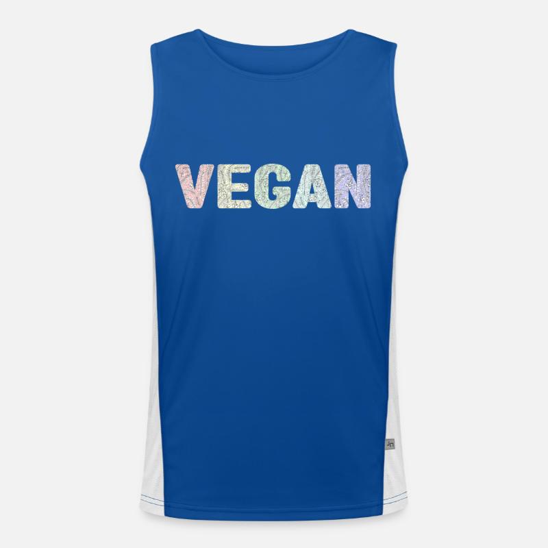 Vegan - botanical pattern - pastels Débardeur respirant contrasté Homme 