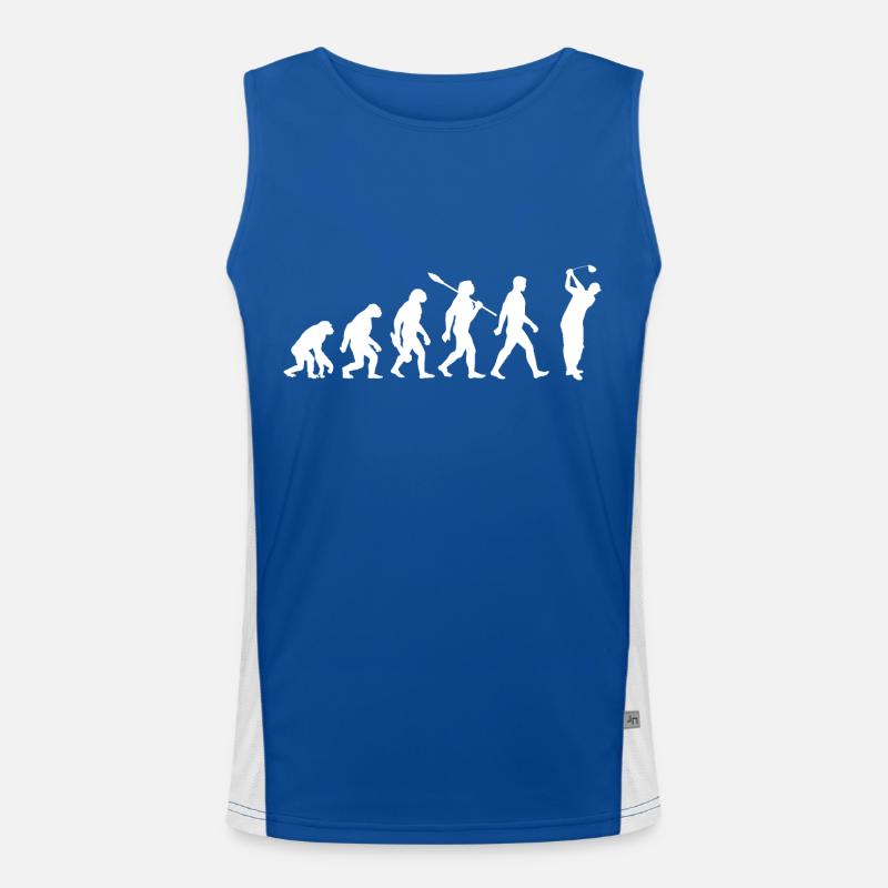 Evolution Golf - Golfista Canotta sportiva da uomo in contrasto cromatico 