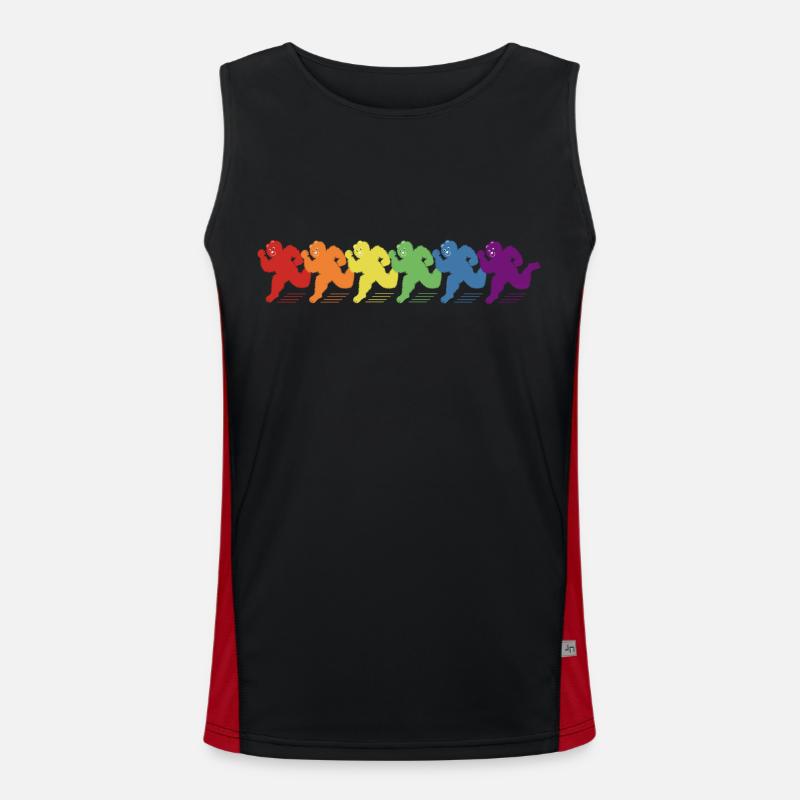Regenbogen Bären Parade! Funktionelles Kontrast-Tank Top für Männer 