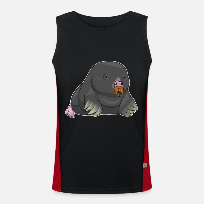 Mole pacifier - Men's Functional Contrast Tank Top  - black/red