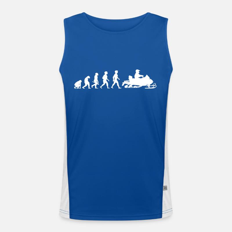 Evolution Schneemobil Motorschlitten Winter Funktionelles Kontrast-Tank Top für Männer 