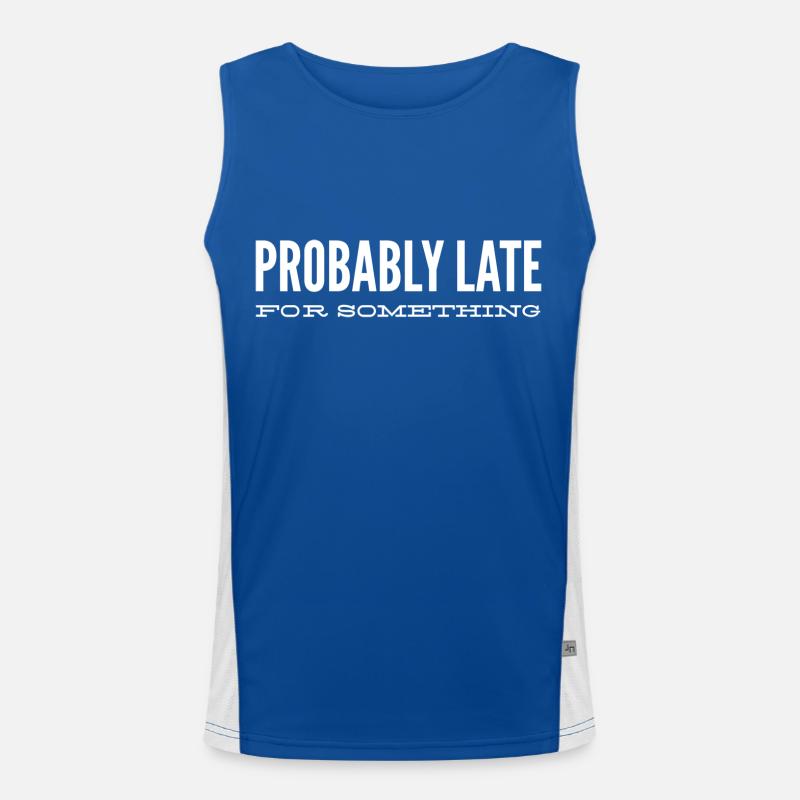 Probably Late For Something Men's Functional Contrast Tank Top 