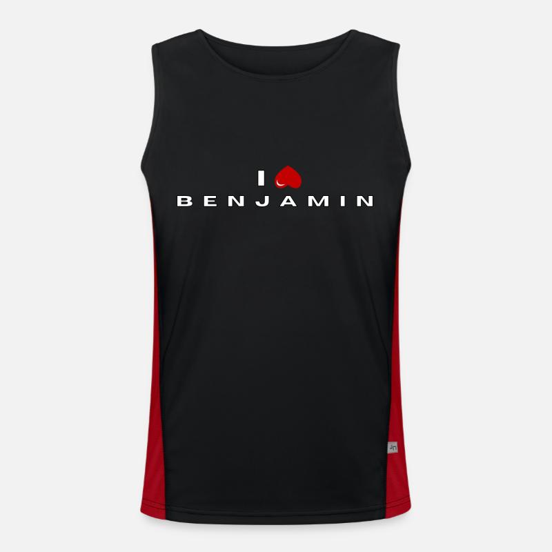 Ich hasse Benjamin Funktionelles Kontrast-Tank Top für Männer 