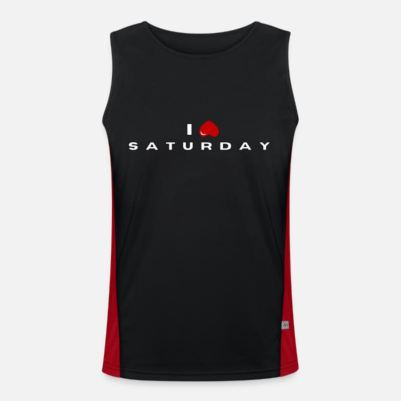 I hate Saturday Men's Functional Contrast Tank Top 