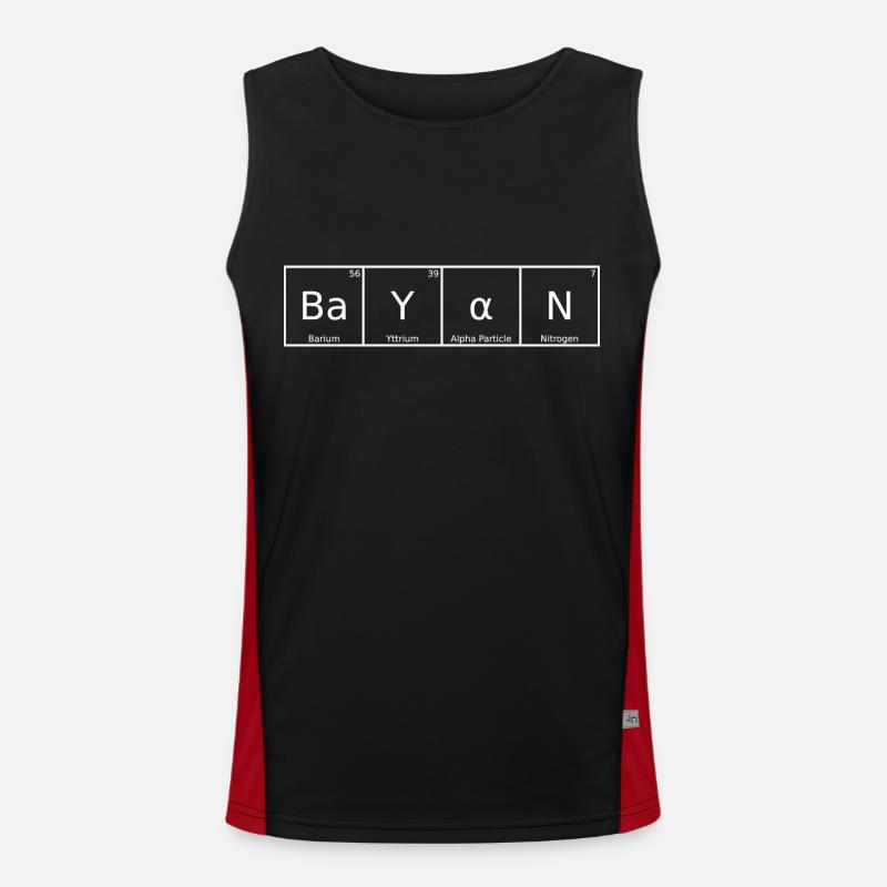 Bayan Nom Prénom Chimie Tableau périodique Éléments Débardeur respirant contrasté Homme 