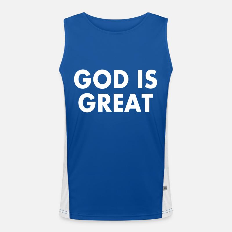 god is great Débardeur respirant contrasté Homme 