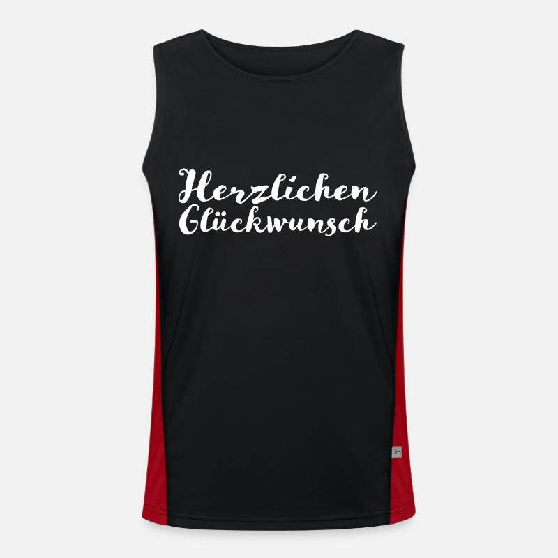 Herzlichen Glückwunsch Funktionelles Kontrast-Tank Top für Männer 