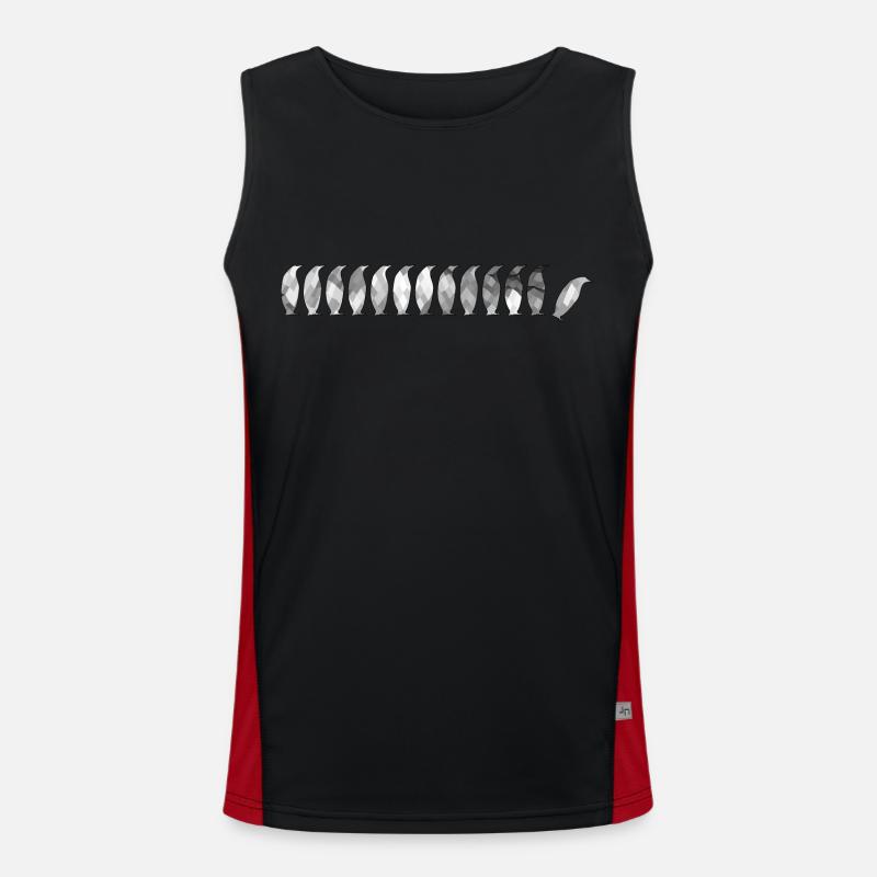 Pinguine mit Polygon Funktionelles Kontrast-Tank Top für Männer 