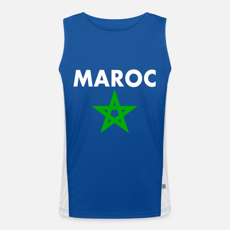 Marokko Funktionelles Kontrast-Tank Top für Männer 