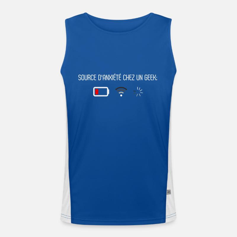 Source d anxiété chez un Geek Débardeur respirant contrasté Homme 