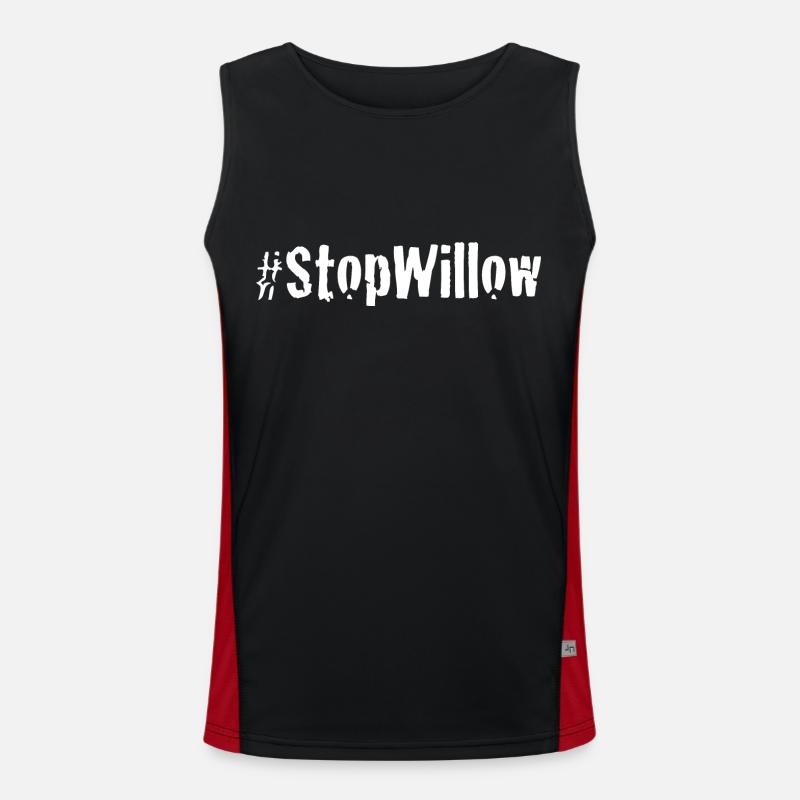 Protect Our Planet Preserve Future Stop Willow Funktionelles Kontrast-Tank Top für Männer 
