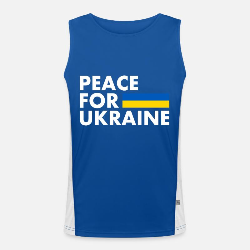 Peace for ukraine Funktionelles Kontrast-Tank Top für Männer 