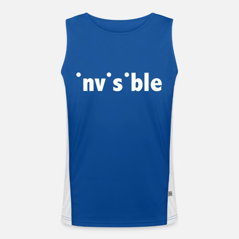 invisible typography Men's Functional Contrast Tank Top 