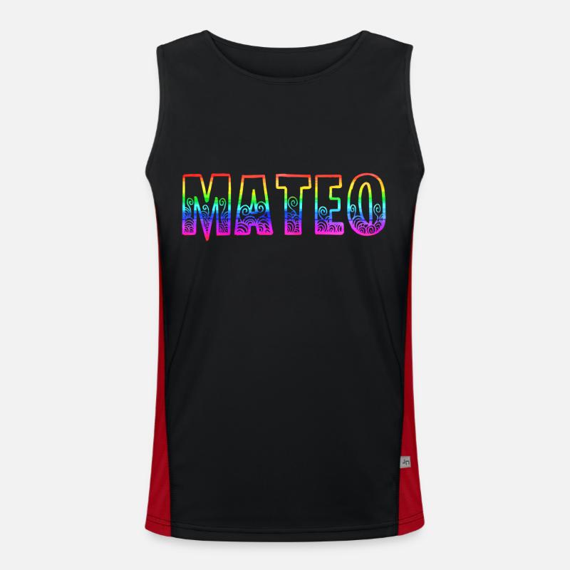 mateo rs regenbogen Funktionelles Kontrast-Tank Top für Männer 