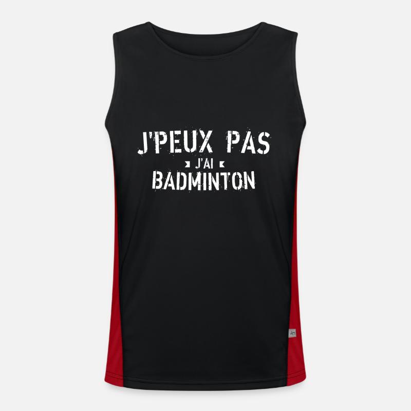 J Peux pas j ai badminton Débardeur respirant contrasté Homme 