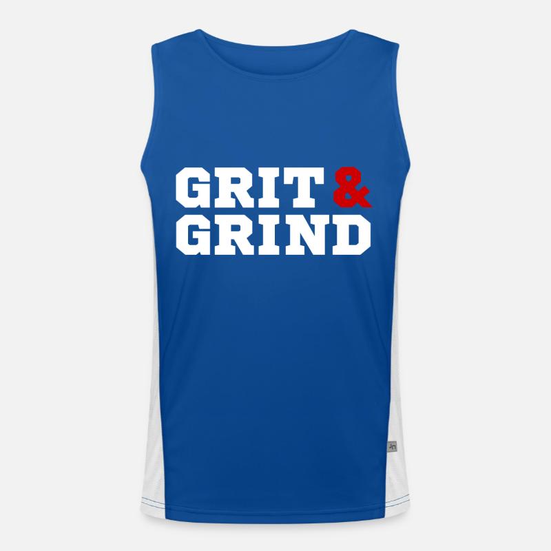 Grit and Grind (blanc/rouge) Débardeur respirant contrasté Homme 