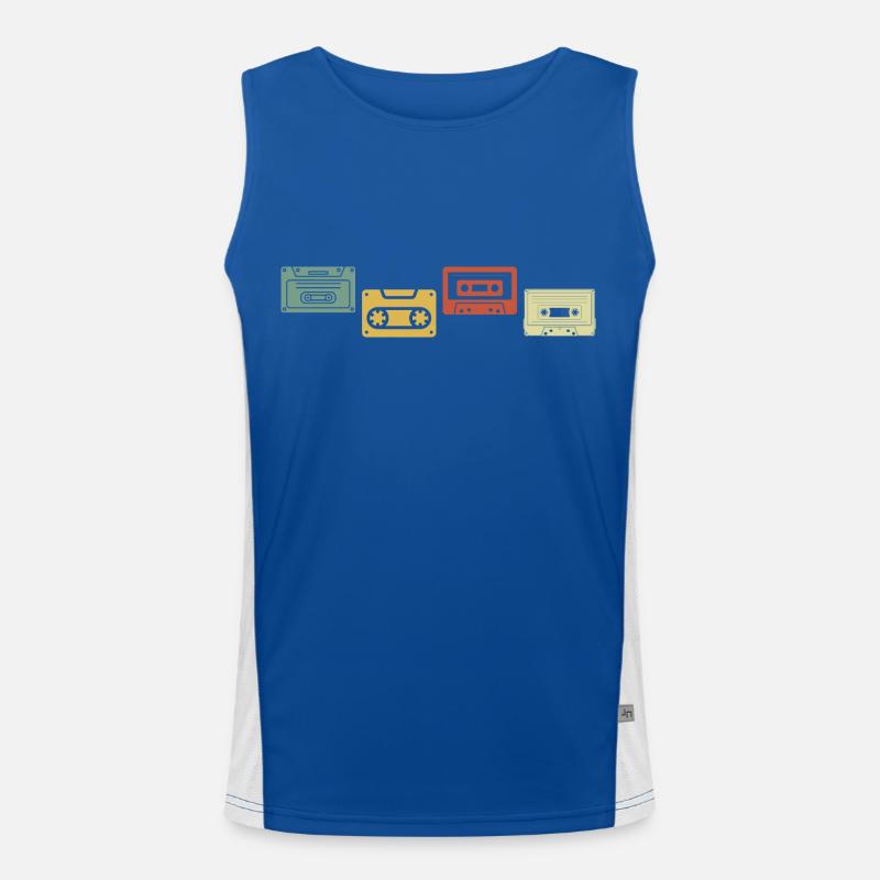 Vintage Retro Cassette Men's Functional Contrast Tank Top 
