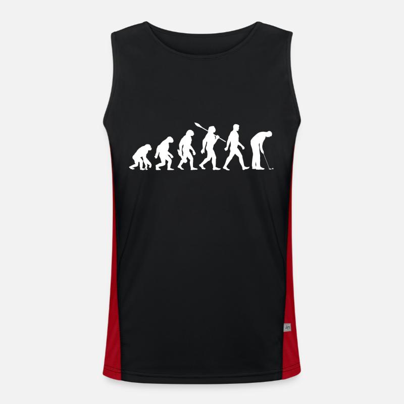 Evolution Minigolf - Miniatur Golf - Bahnengolf Funktionelles Kontrast-Tank Top für Männer 