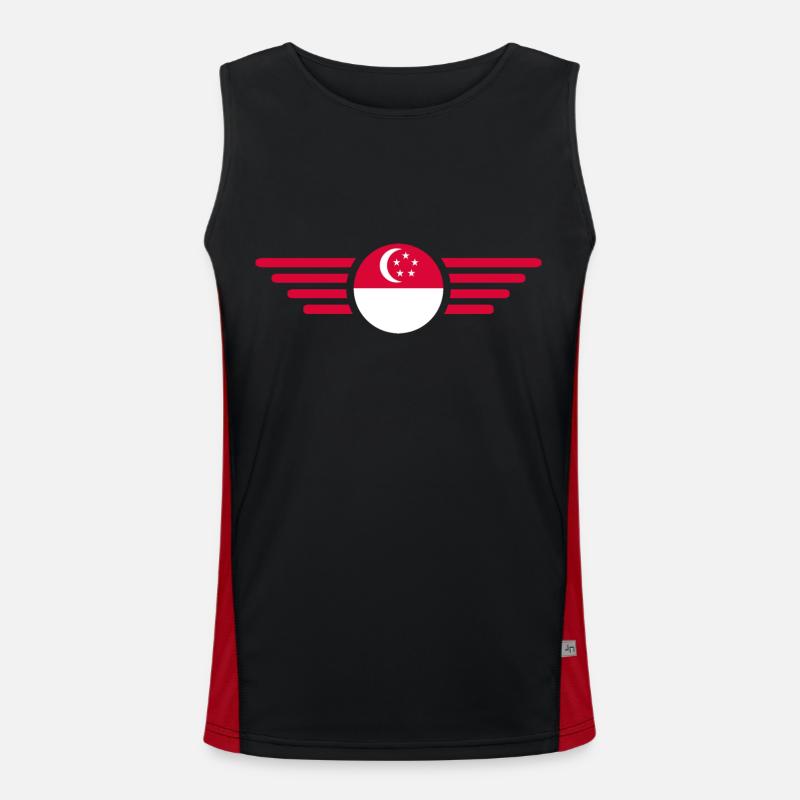 Singapur Funktionelles Kontrast-Tank Top für Männer 