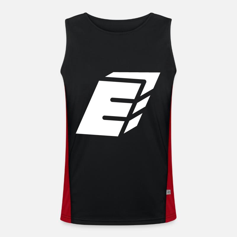 Abstract E letter Men's Functional Contrast Tank Top 