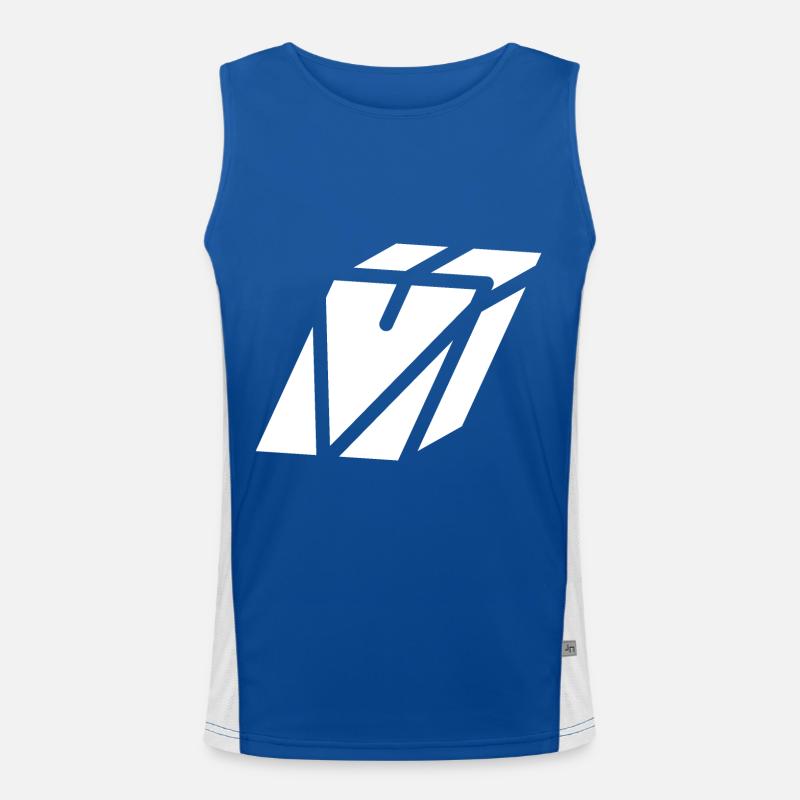 Abstract V letter Men's Functional Contrast Tank Top 