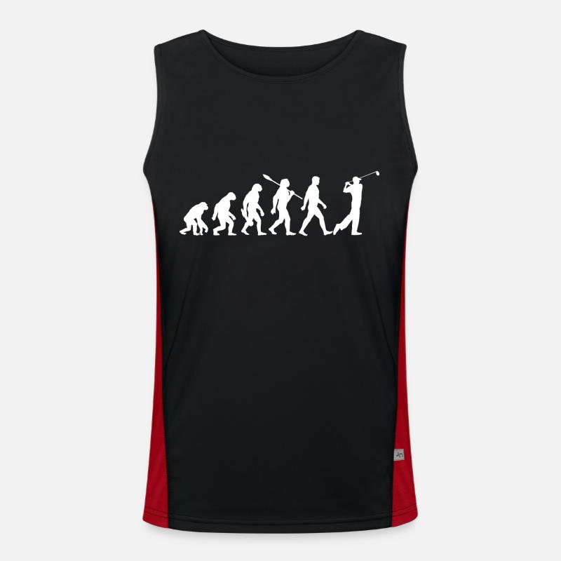 Evolution Golf - Golfspieler Funktionelles Kontrast-Tank Top für Männer 