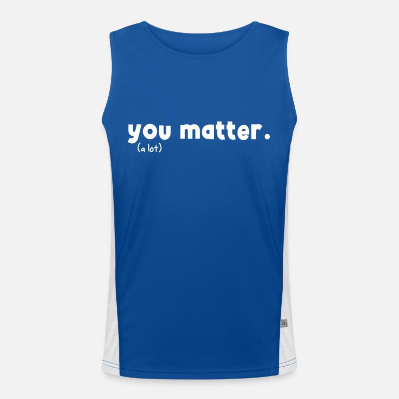 You Matter Kindness Men's Functional Contrast Tank Top 
