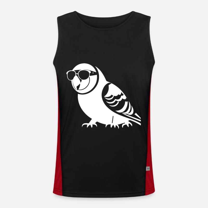 Lustiger Vogel mit Sonnenbrille Cool Bourke's Parak Funktionelles Kontrast-Tank Top für Männer 