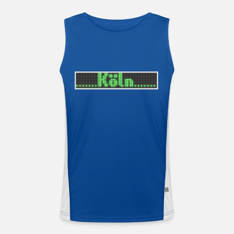 Koeln LED Display Gruen Funktionelles Kontrast-Tank Top für Männer 