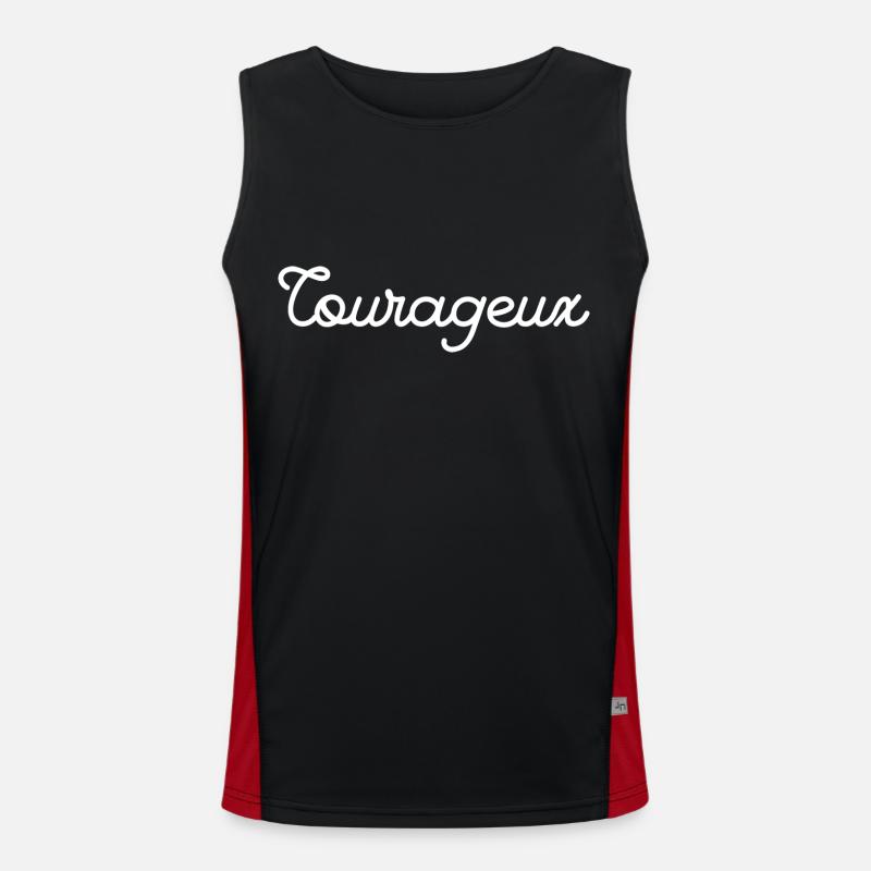 Courageux Débardeur respirant contrasté Homme 