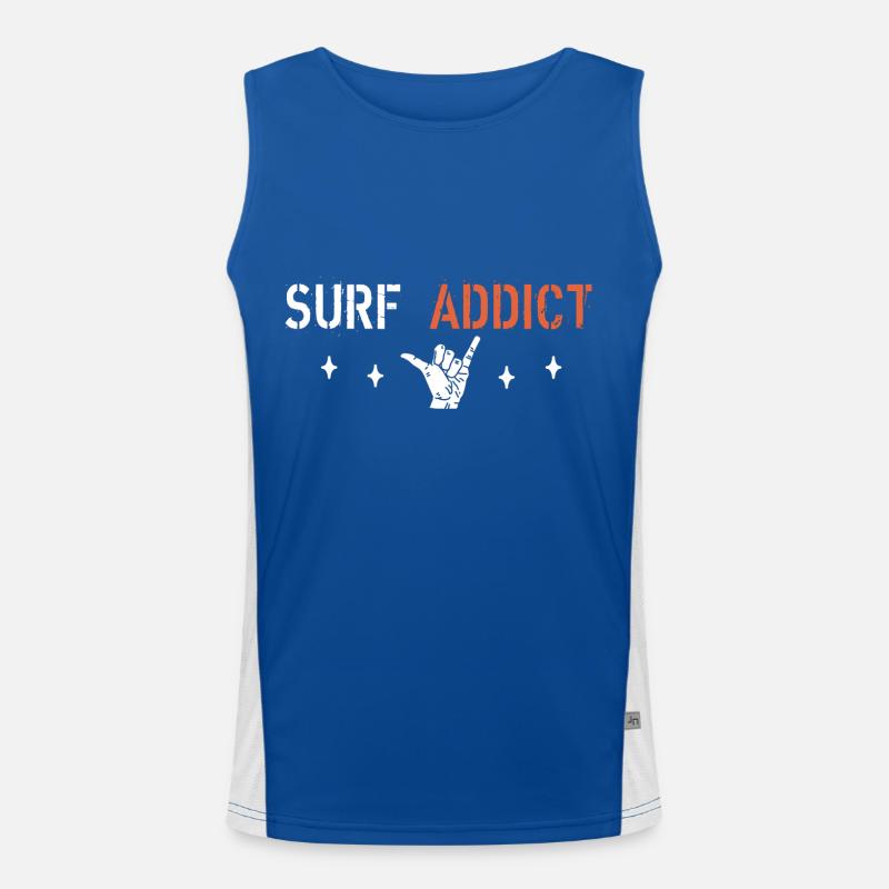 Surf-Süchtiger Funktionelles Kontrast-Tank Top für Männer 