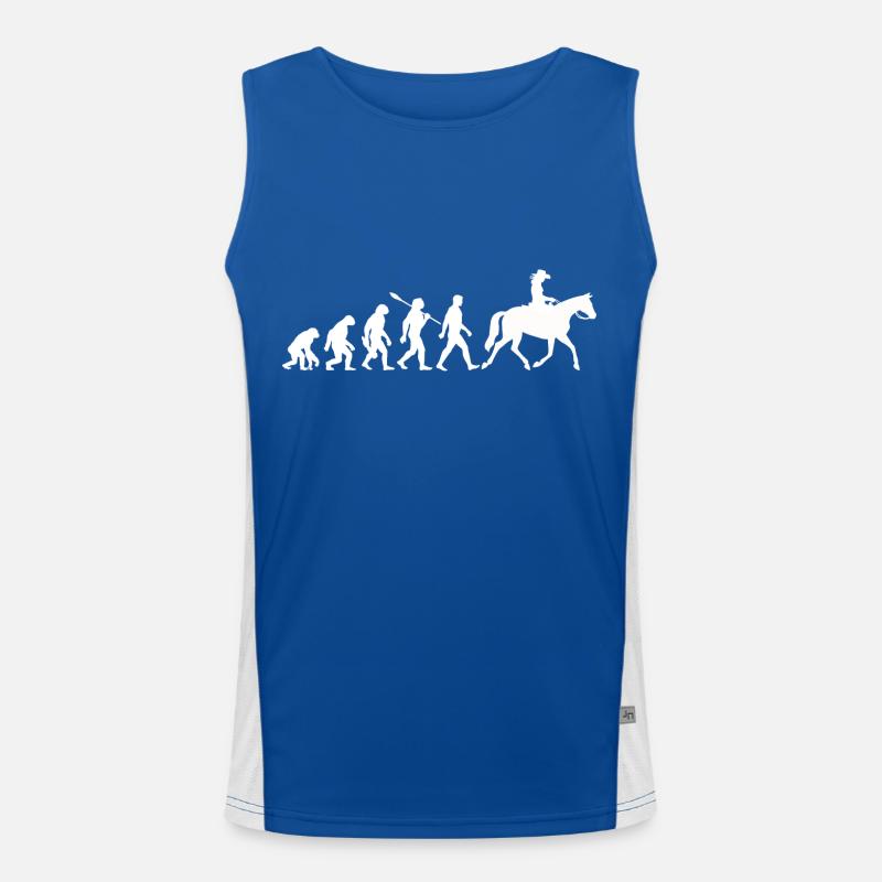 Evolution - Reiterin - Western Reiten Funktionelles Kontrast-Tank Top für Männer 